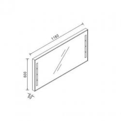 Themis Spiegel Met Verlichting 1200X600X40