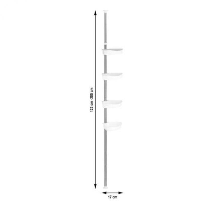 Badkamerrek, 4 etages, telescopisch 120-250 cm 400782