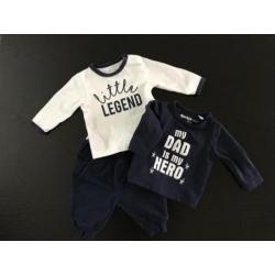 New Born kleding (unisex/jongen)maat 50 - eenmalig gewassen