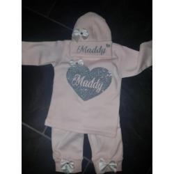 Newborn Set Roze Wit Zwart 50 56