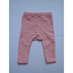 Noppies Roze Broekje Legging Broek Wit Stipjes maat 50 56 48