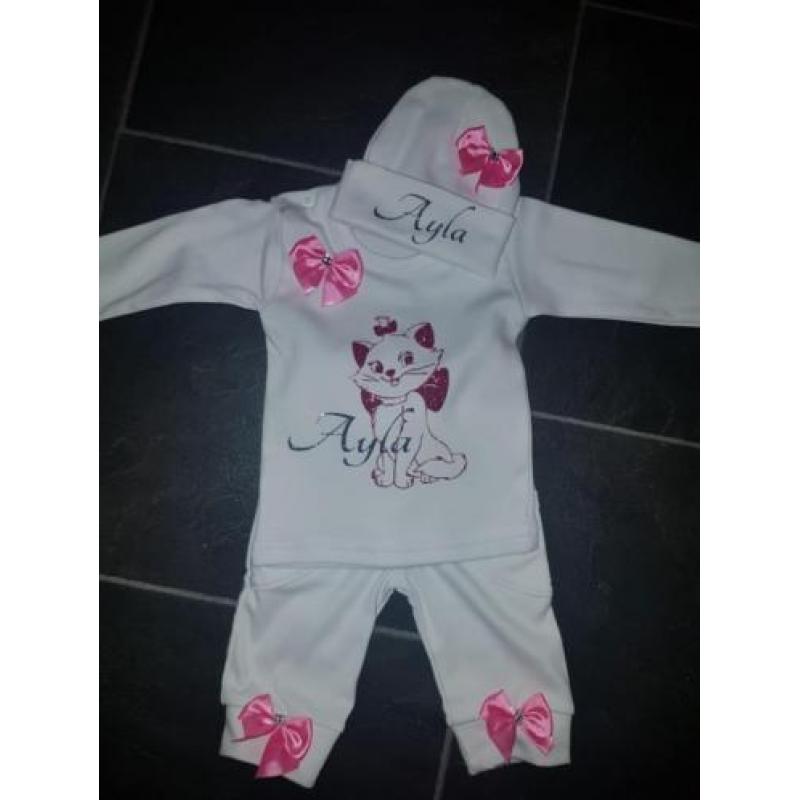 Newborn Set Roze Wit Zwart 50 56